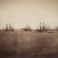 Flotte anglaise en rade de Cherbourg 1857