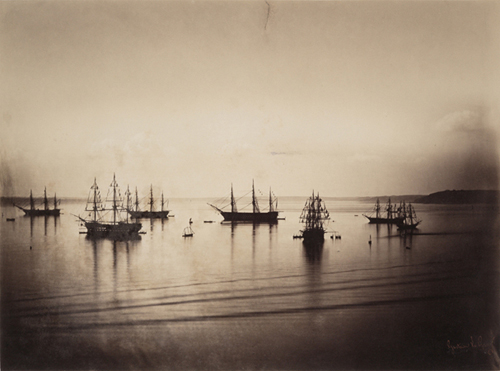 Flotte française en rade de Cherbourg 1858